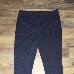 LOFT 6 Navy Blue Floral Marisa Skinny Stretch Pocket Dress Pants